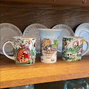 Alice in Wonderland Themed Ceramic Mug Set